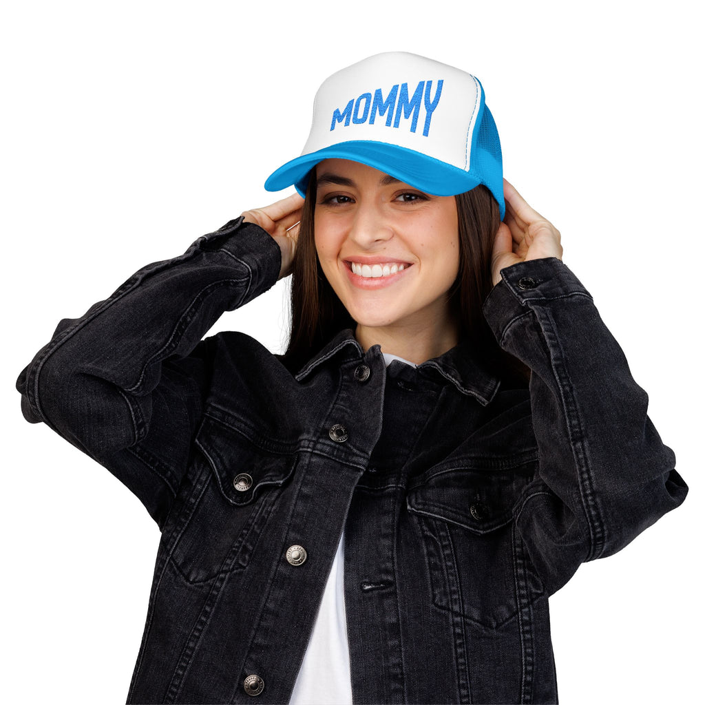 Mommy Blue Trucker Foam Hat