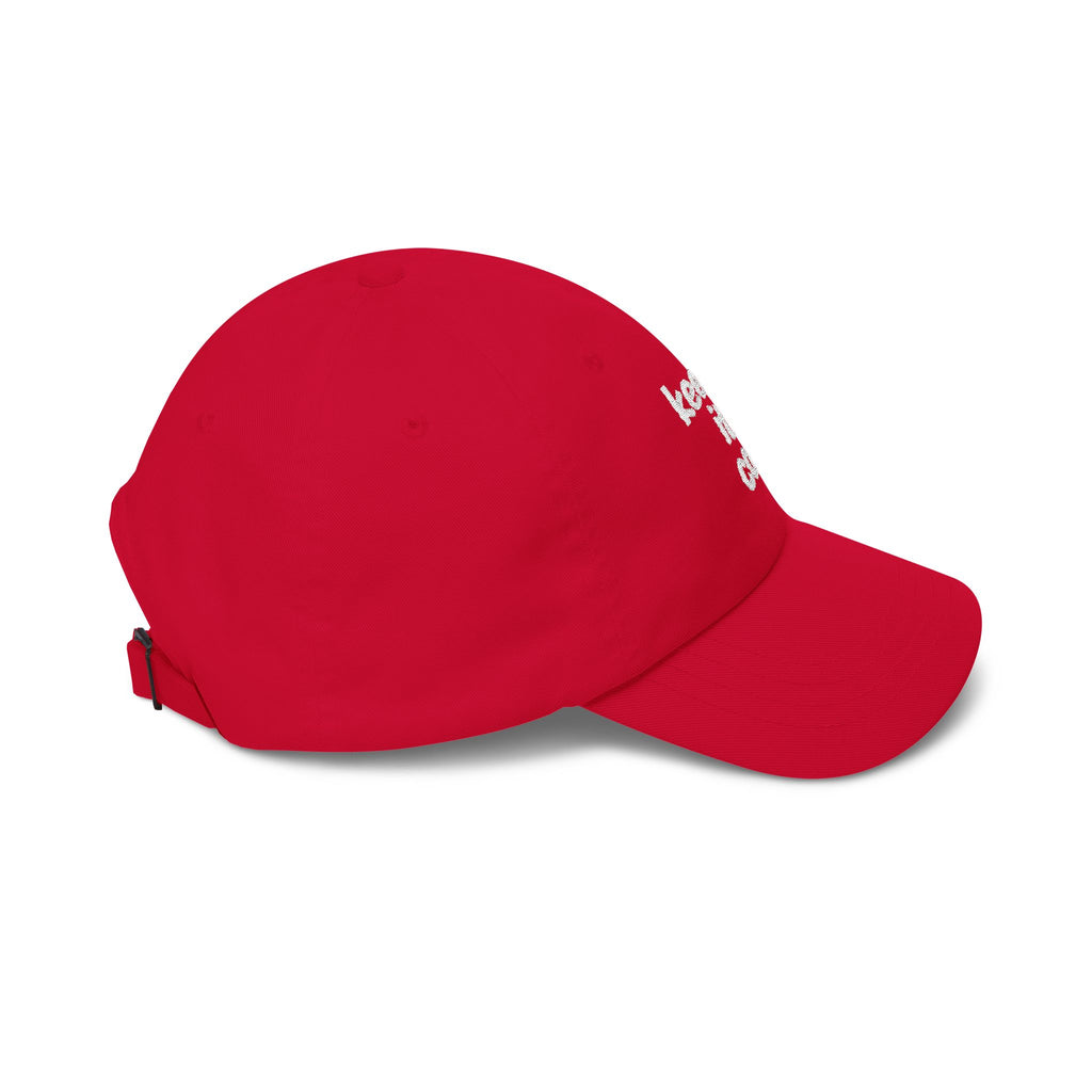 Dad Cap - "keep it cool" Embroidered Red Baseball Hat