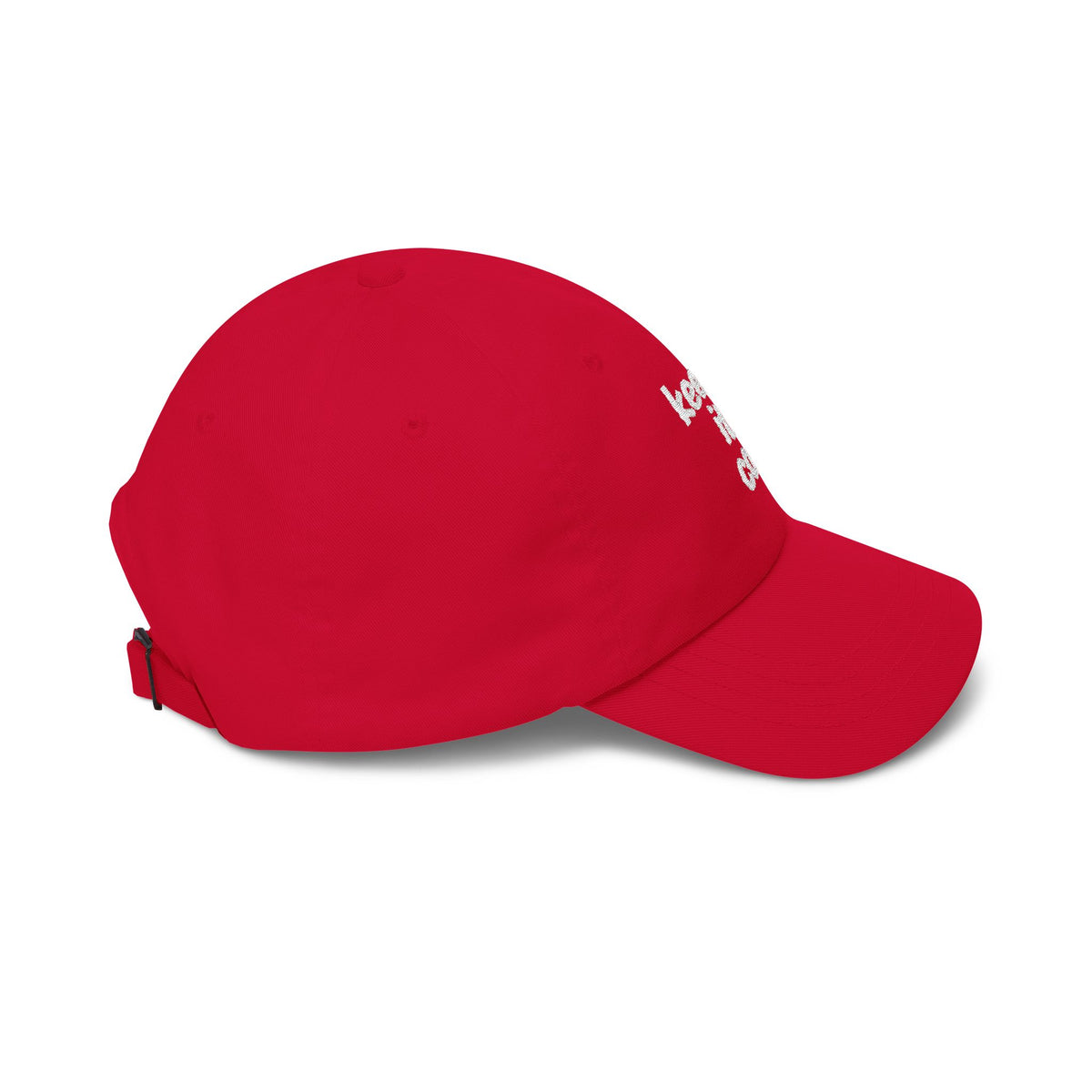 Dad Cap - "keep it cool" Embroidered Red Baseball Hat