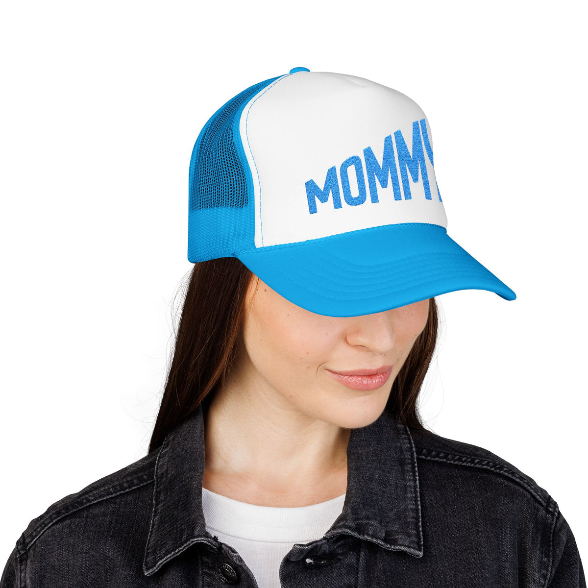 Mommy Blue Trucker Foam Hat