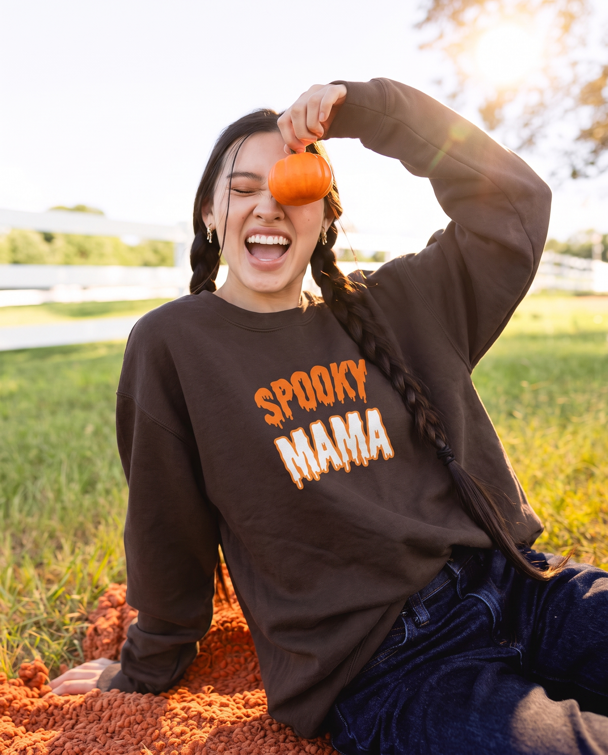 Spooky Mama - Dark Chocolate Halloween Sweatshirt