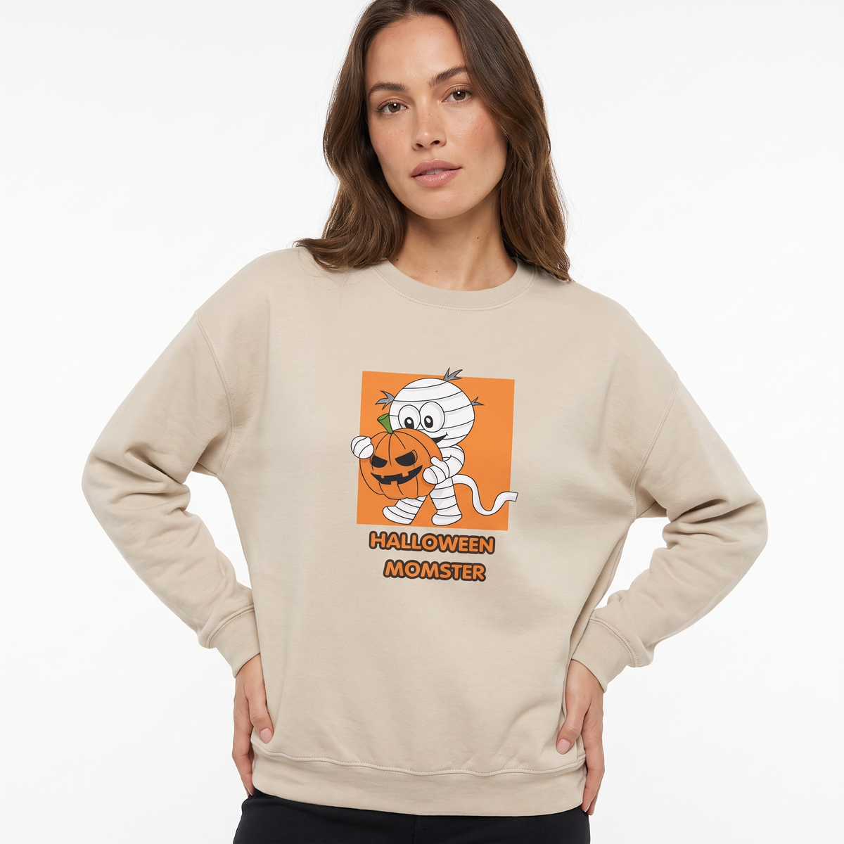 Pumpkin Momster - Halloween Crewneck Sweatshirt