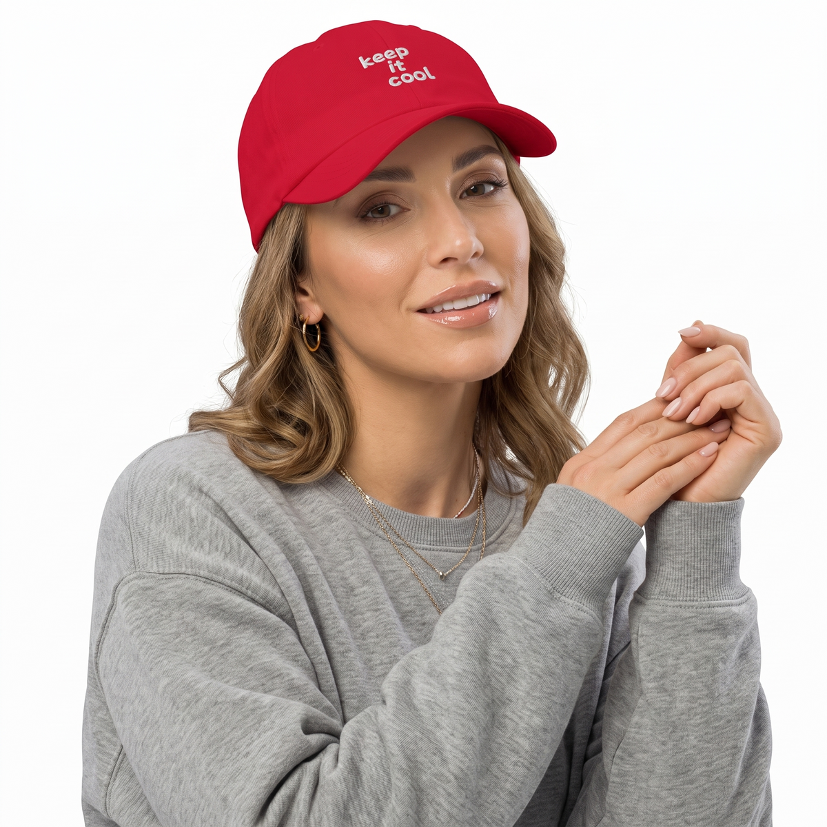 Embroidered Red Baseball Hat