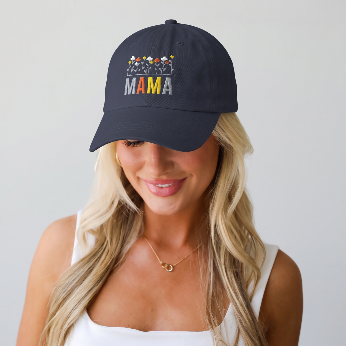 Embroidered Wildflower 'MAMA' Dad Cap