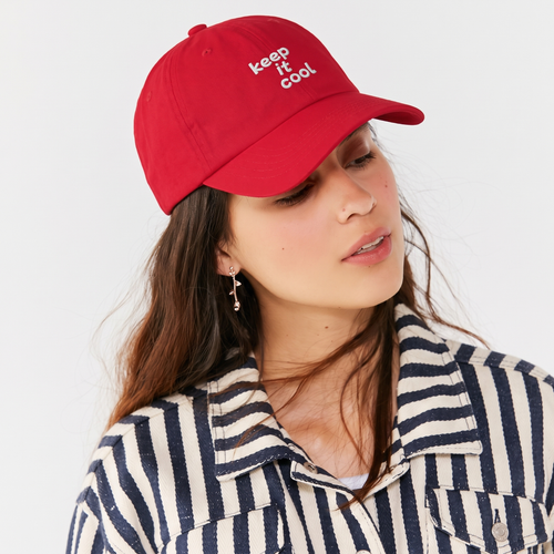 Dad Cap - "keep it cool" Embroidered Red Baseball Hat
